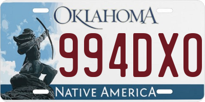 OK license plate 994DXO