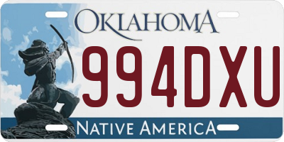 OK license plate 994DXU