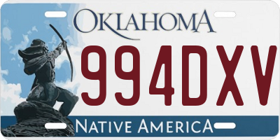 OK license plate 994DXV