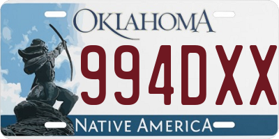 OK license plate 994DXX