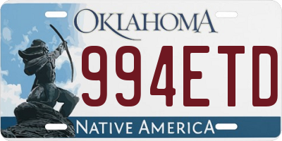 OK license plate 994ETD