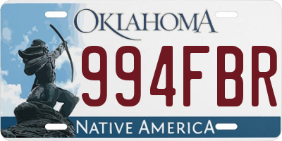 OK license plate 994FBR