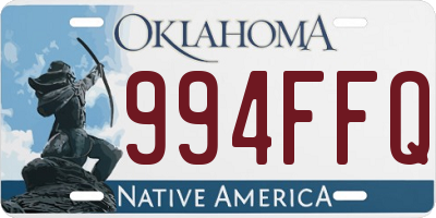OK license plate 994FFQ