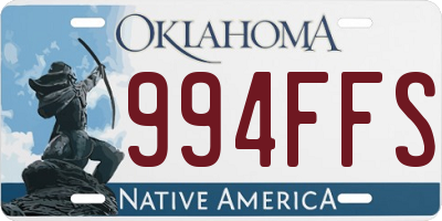 OK license plate 994FFS
