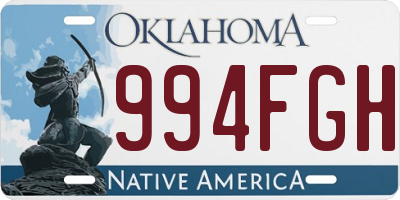 OK license plate 994FGH