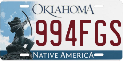 OK license plate 994FGS
