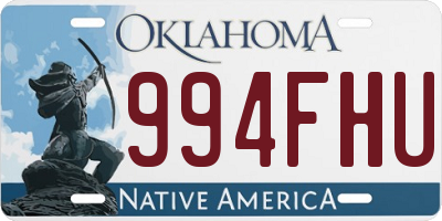 OK license plate 994FHU