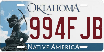 OK license plate 994FJB