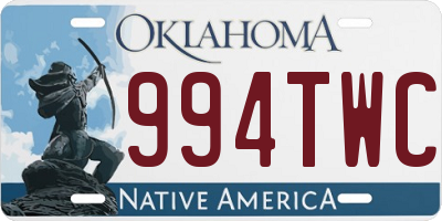 OK license plate 994TWC