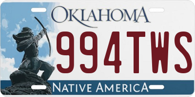 OK license plate 994TWS