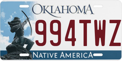 OK license plate 994TWZ