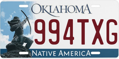 OK license plate 994TXG