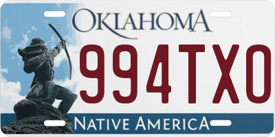 OK license plate 994TXO