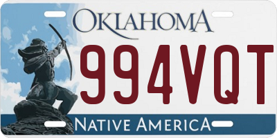 OK license plate 994VQT