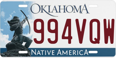 OK license plate 994VQW