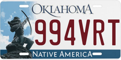 OK license plate 994VRT