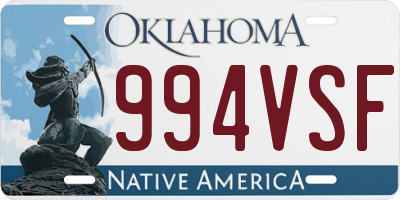 OK license plate 994VSF