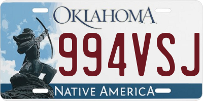 OK license plate 994VSJ
