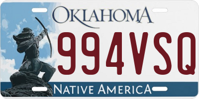 OK license plate 994VSQ