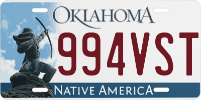 OK license plate 994VST