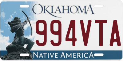 OK license plate 994VTA