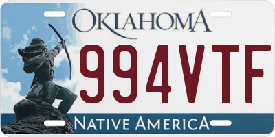 OK license plate 994VTF