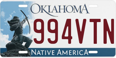 OK license plate 994VTN