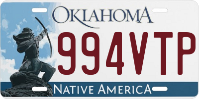 OK license plate 994VTP