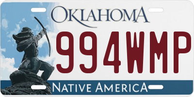 OK license plate 994WMP