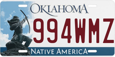 OK license plate 994WMZ
