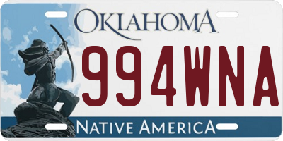 OK license plate 994WNA