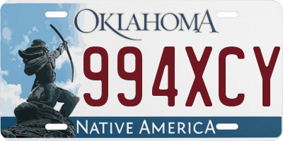 OK license plate 994XCY