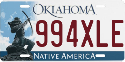 OK license plate 994XLE