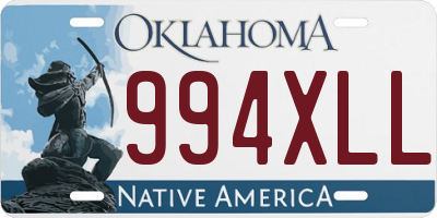 OK license plate 994XLL