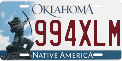 OK license plate 994XLM