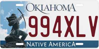 OK license plate 994XLV