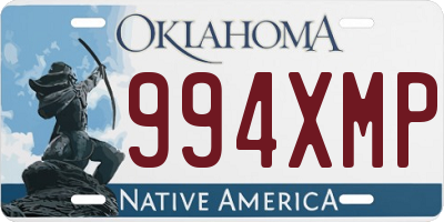 OK license plate 994XMP