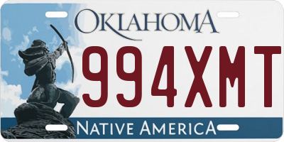 OK license plate 994XMT