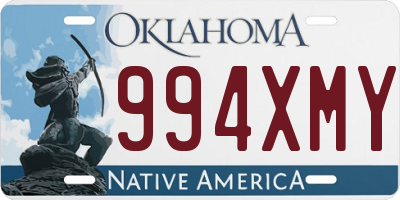 OK license plate 994XMY