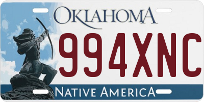 OK license plate 994XNC