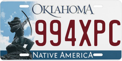 OK license plate 994XPC