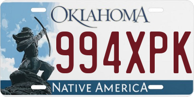 OK license plate 994XPK