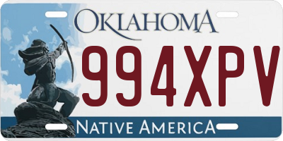 OK license plate 994XPV