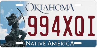 OK license plate 994XQI