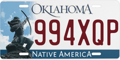 OK license plate 994XQP