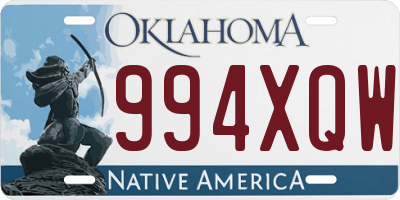 OK license plate 994XQW