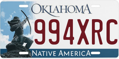 OK license plate 994XRC