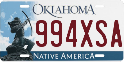 OK license plate 994XSA