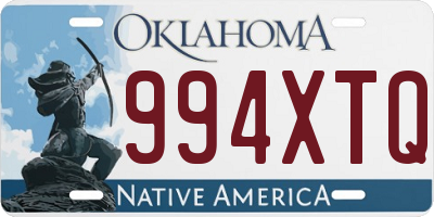 OK license plate 994XTQ