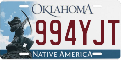 OK license plate 994YJT